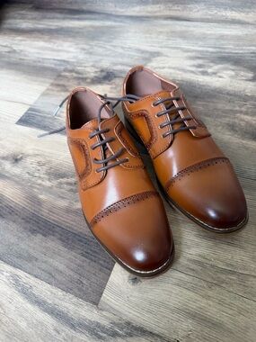 Stacy Adams Dickinson Boys Cognac Dress Shoes Little Boys Size 1